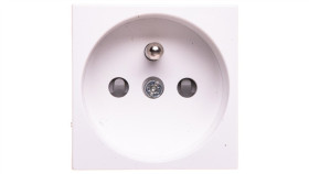 Kos45 Moduł - Gniazdo Pojedyncze Z/U Z Przesłonami Białe 350434