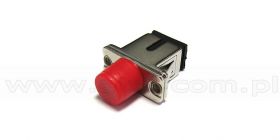Adapter światłowodowy hybrydowy SC/UPC - FC/UPC simplex, wielomodowy