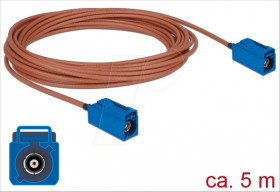 89666 HF cable, FAKRA C socket &gt; FAKRA C socket, 5m
