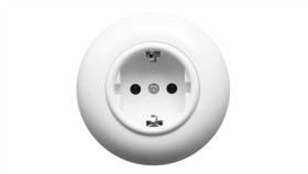 Gniazdo Pojedyncze Podtynkowe Z Ramką Schuko 2P+Z 16A Biała Połysk Loftica