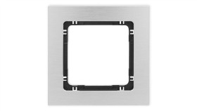 Deco Ramka Uniwersalna Pojedyncza - Aluminium Szczotkowane (Ramka: Srebrna...