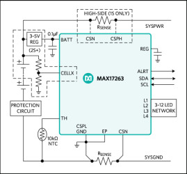 Single/Multi-Cell Fuel Gauge with ModelGauge m5 EZ and Integrated LED Control