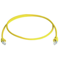 Teleg&#xE4;rtner 100008032 RJ45 CAT 6A Patch Cable Yellow 0.25m Flame-retardant
