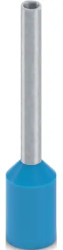 Insulated wire end ferrule, 0.75 mm², 18 mm/12 mm long, UL 486F, blue, 2100108