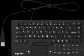 28096 Keyboard, USB, silicone, IP68, touchpad, black