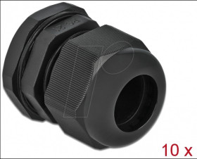 60222 Cable Gland, PG21, 10 pieces, black