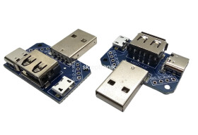 Wtyk adapter USB = gniazdo: USB A, micro USB, USB