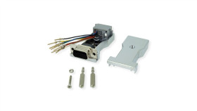 Roline Db9 Męski-Rj45 Żeński 8P/8C 8 Żył, Srebrny