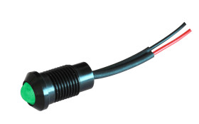 Panel LED 28V ac, zielona 8mm LED Wyprowadzenia Oxley