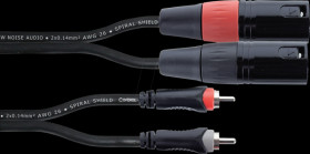 EU 1 MC Asymmetrical connection cable, 2x 3-pin XLR connectors > 2x cinc
