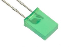 Dioda LED 5x2 prostokątna zielona
