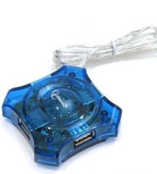 HUB USB 4 PORTY STAR NIEBIESKI