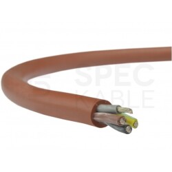 Kabel silikonowy SIHF 180°C 4x0,5mm2 ceglasty 300/500V ciepłoodporny bezhalogenowy LSOH linka Basoglu