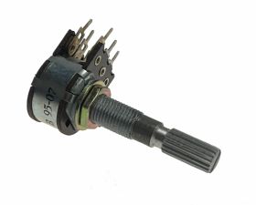 Potencjometr obrotowy 2x 4.7k (A-logarytm.) TELPOD