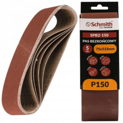 Pas bezkońcowy taśma papier ścierny P150 75x533mm 5szt Schmith