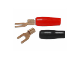 1x Konektor widełki 4mm na kabel 4mm2 12GA KW59 czarny lub czerwony...