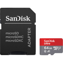 SanDisk Ultra microSDXC 64 GB – karta pamięci UHS-I, 140 MB/s, A1, z adapterem SD
