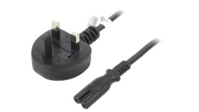 Sn37-3/07/1.8Bk Kabel Bs 1363 (G) Wtyk, Iec C7 Żeński Pvc 1,8M Czarny 2,5A