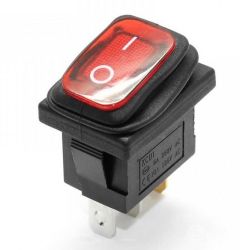 PRZEŁĄCZNIK KLAWISZOWY KCD1-101 8A/250V ON-OFF CZERWONY IP65 (PRZEL652)