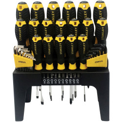 Stanley STHT0-74958 Screwdriver Set in Rack, 44 Piece SL/PH/PZ/TX