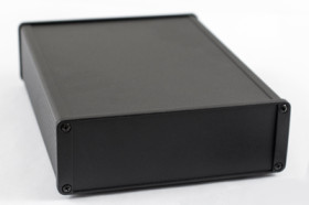 Aluminum RF enclosure, (L x W x H) 220 x 165 x 55 mm, black, IP54, 1457T2201EBK