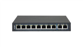 Niezarządzalny Przełącznik (Switch) 10Xrj45 - 8 Portów Rj45 Poe+ 1Gb/S + 2...