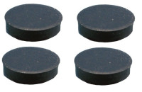 NOGA-G-05PC/4 Nóżka do obudowy gumowa, przyklejana, cylindryczna - średnica 5mm; wysokość 2mm - czarna - komplet 4 sztuki