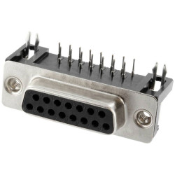 Connfly DS1037-15FNBKT7-0CC D-SUB Receptacle 15-Pin Solder Tray 1 piece
