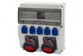 Rozdzielnica CAJA 15M - gniazda 2x63A 5p, 5x230V /15 modułów/
