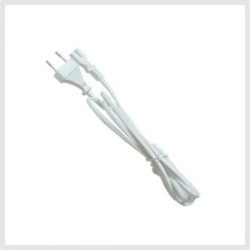 Kabel zasilający AC sieciowy atestowany 1m biały