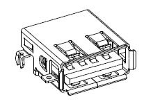Złącze USB A Montaż na panelu Żeński 2.0 ,1-portowe