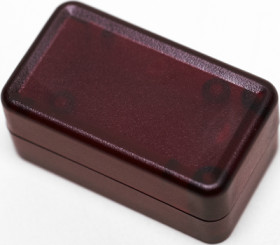 ABS miniature enclosure, (L x W x H) 35 x 20 x 15 mm, red/transparent, IP54, 1551ATRD