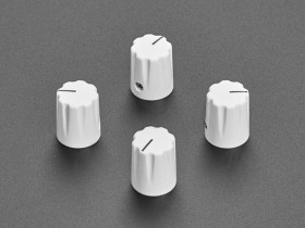 Adafruit White Micro Potentiometer Knob - 4 pack