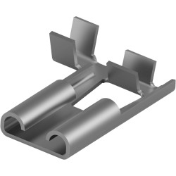Uninsulated flat plug sleeve, 6.35 x 0.81 mm, 0.5 to 1.0 mm², AWG 20 to 17, phosphor bronze, tin-plated, 160861-8