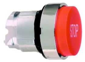 Główka okr. przyc. czerw. wyst. O22, z sam. powr. , STOP ZB4BL434