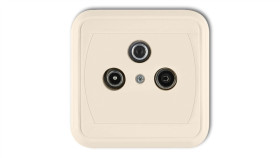 Liza Gniazdo Antenowe Rtv-Sat Końcowe 1,5Db Beżowy 1Gas-1L