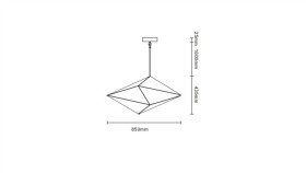 Lampa Wisząca Konstelacja Z Poziomym Dymionym Szklanym Kloszem Lp-056/1P Bk...