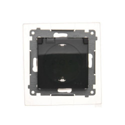 Simon 54 Gniazdo Schuko do wersji IP44 z przesłonami z uszczelką klapka transparentna brąz mat DGSZ1BZ.01/46A