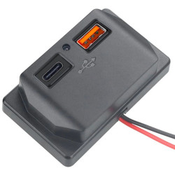 Ładowarka USB 12-24V QC 3.0 PD G 48W + USB-C Power Delivery zielona zasil