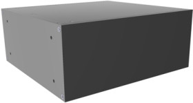 Aluminum enclosure, (L x W x H) 89 x 211 x 203 mm, black (RAL 9005), IP32, RM2U0808SBK