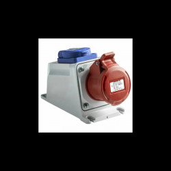 Gniazdo siłowe stałe 1x16A 5P 400V + 1x16A 230V IP54 23606F Famatel