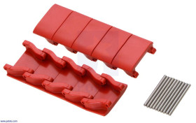 Pololu Miniature Track Link and Pin - Red (10-Pack)