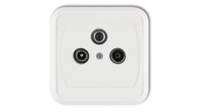 Liza Gniazdo Antenowe Rtv Przelotowe 12Db Biały Gap-1L12