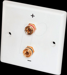206437 LS wall connection panel, 2 banana sockets