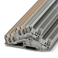 Dwurzędowa złączka szynowa Phoenix Contact 26 → 12AWGWciskane PTTBS 2.5-TWIN/2P 18A 500 V