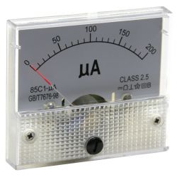Analogowy amperomierz panelowy 0-200 uA