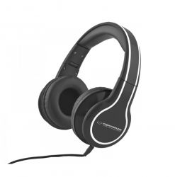 Słuchawki audio z regulacją głośności czarne