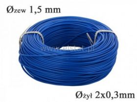 Przewód do sondy PT100/ PT1000 niebieski, teflon