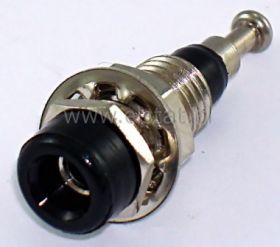 Gniazdo banan lab. czarne 2 mm 10A GL4 BK