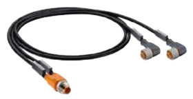 Kabel konfekcjonwany-rozdzielacz obustronny M12 Duo złącze męskie dwa M12 żeńskie złącze kątowe ASB 2-RKWT 4-3-224/50 M